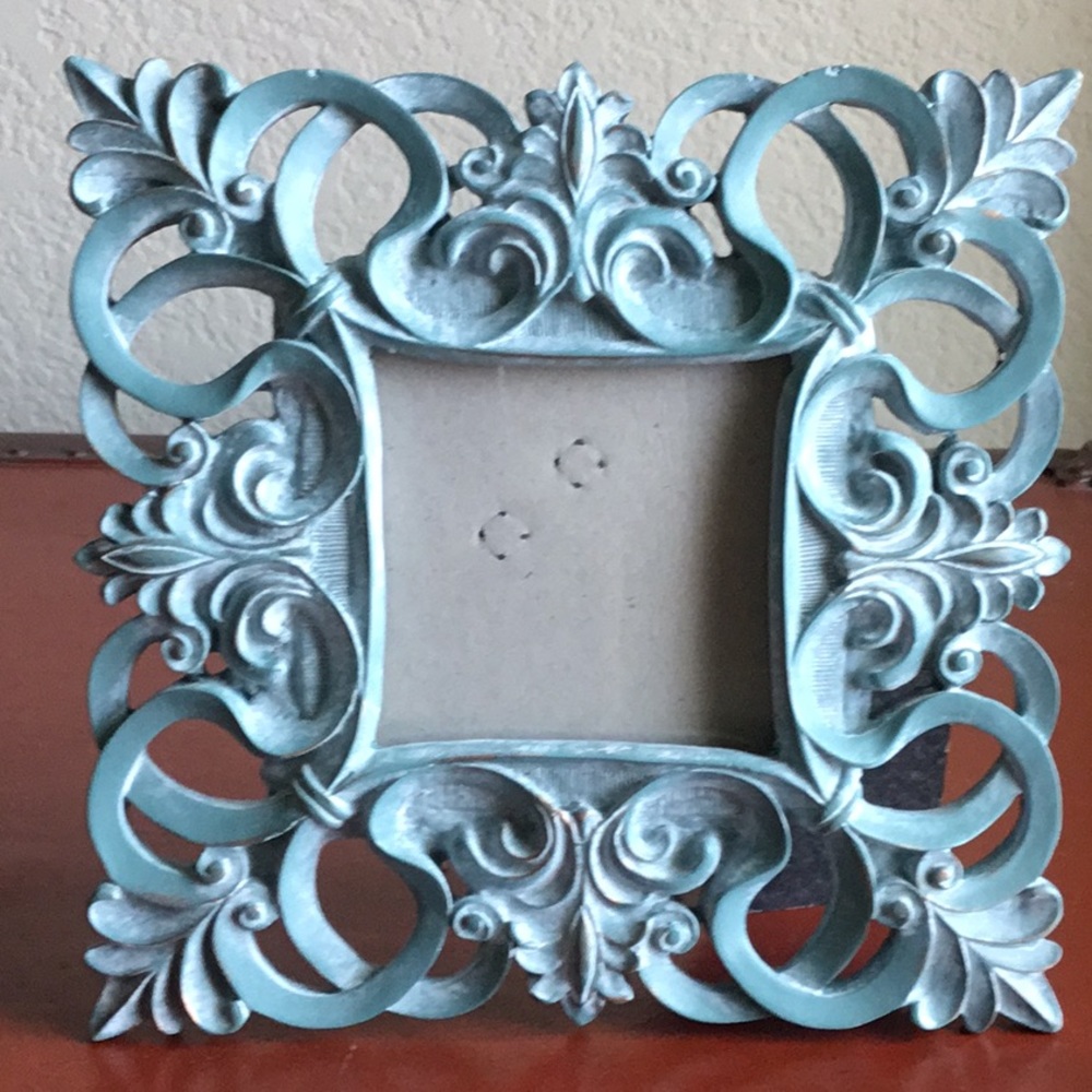 Turquoise picture frame